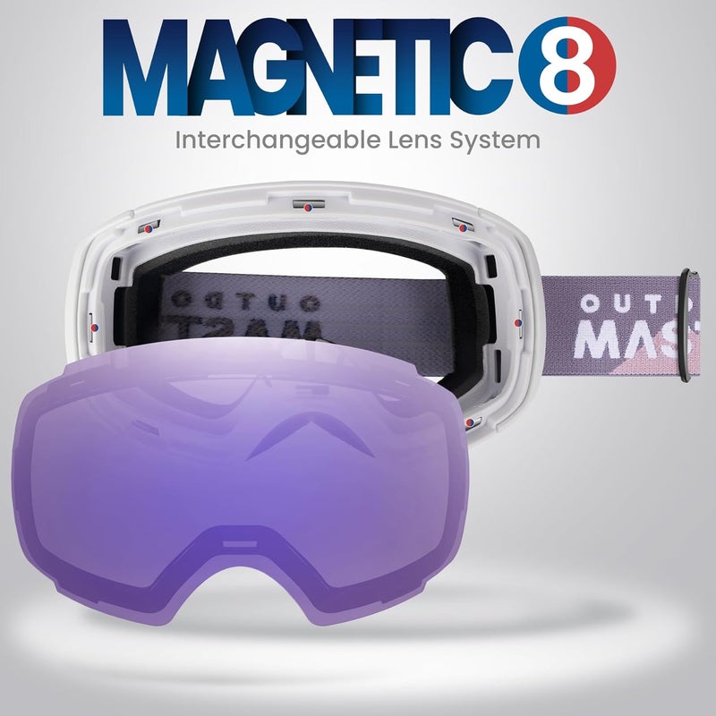 OutdoorMaster Ski Goggles PRO - Frameless, Interchangeable Lens 100% UV400 Protection Snow Goggles for Men & Women - Image 2