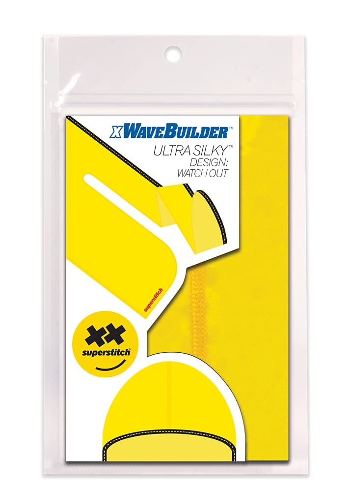 Superstitch Supersilky Ultra Silky Durag x Wavebuilder | 30+ Styles Premium Designer Durags for Men | 360 Waves | Yellow with Black Edges (Watch Out) - Image 3