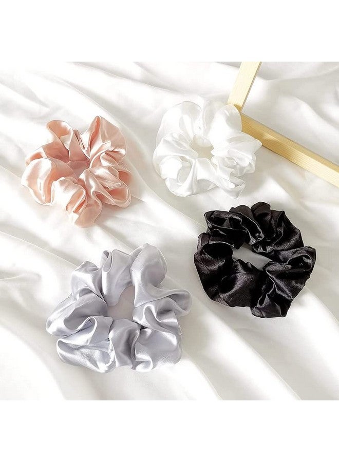Fameza FAMEZA Scrunchies Hair Ties Satin Silk Accessories for Women Hair Girls Ponytail Holders Hair Ties For Thick Curl Hair Bracelet Hair Tie - Image 5