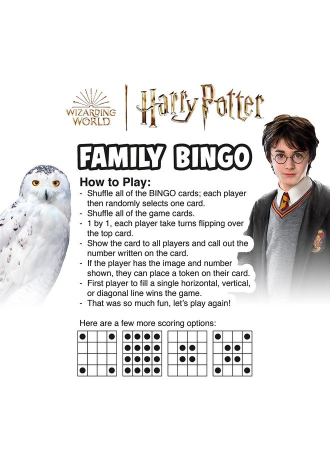 Aquarius Harry Potter Family Bingo Game Fun Family Party Game For Kids Teens & Adults Entertaining Game Night Gift Officially Licensed Harry Potter Merchandise - Image 4