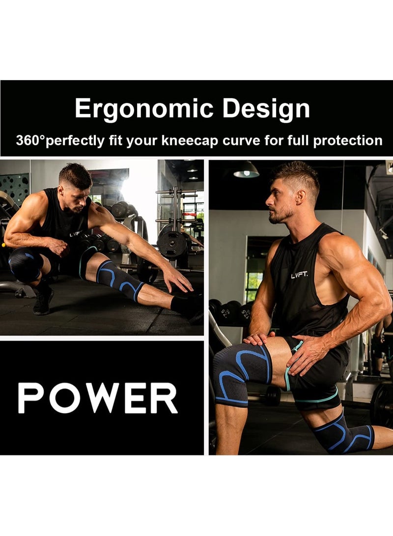 Move On KNEE-02 Sport Support Brace, XL Size, Breathable Compression Sleeve for Athletics, Running, Cycling, Joint Comfort, Reversible Design - Image 3