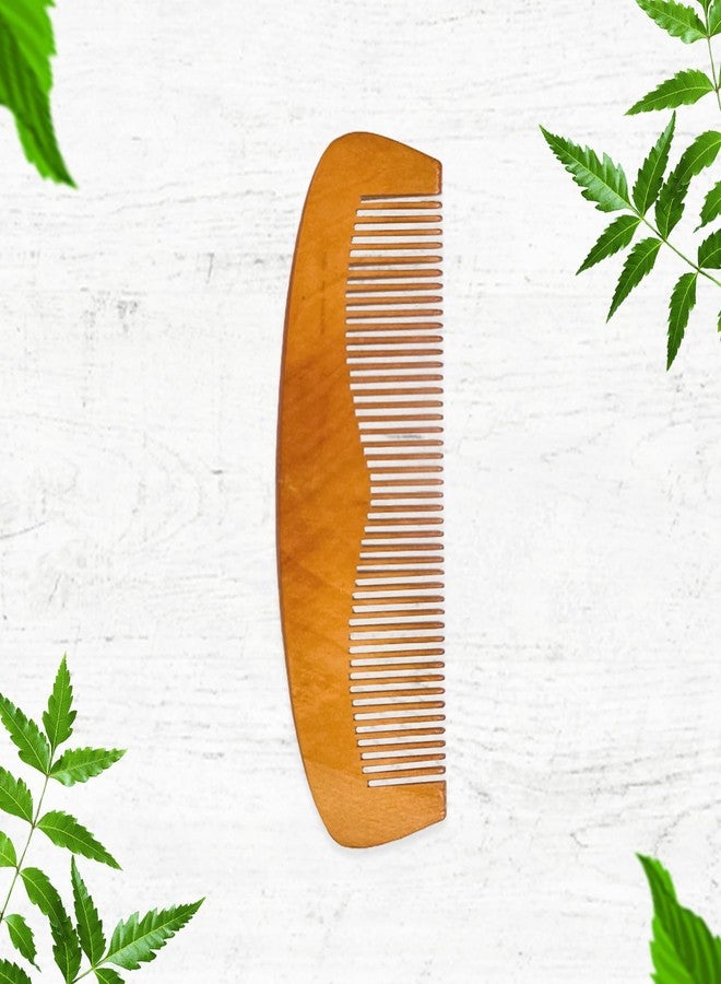 Jiffix Premium Neem Wood Comb - Eco-Friendly, Oil-Treated Anti-Hairfall & Frizz Control Comb for Men, Women, & Kids - Natural Wooden Comb for Healthy Hair, Dandruff Control, and Scalp Massage (NEEM-5) - Image 3