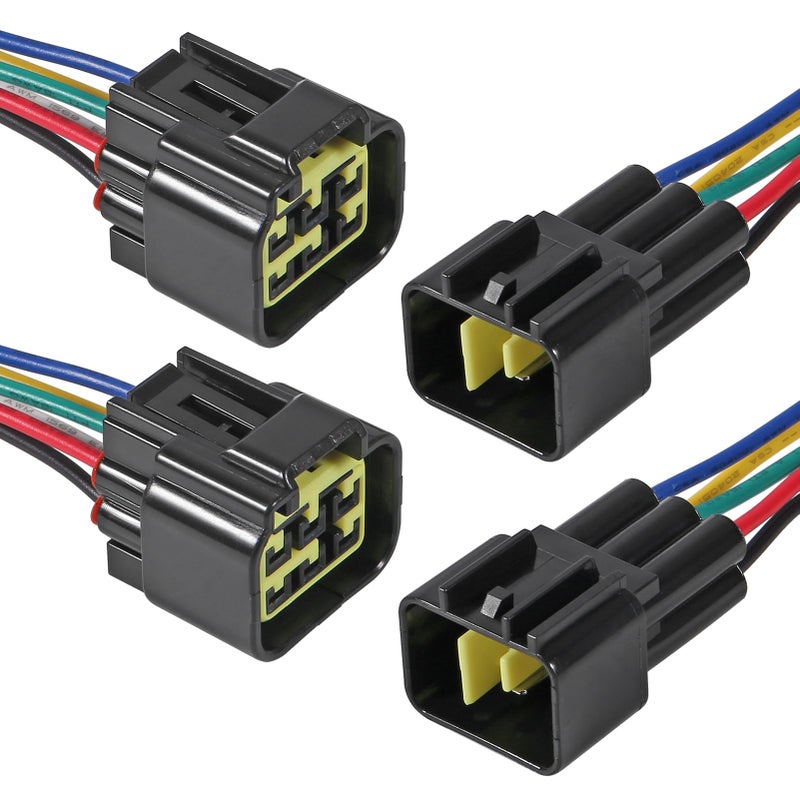 AITRIP 2PACK 6Pin Electrical connector 6 pin waterproof connector with 34inch 16AWG Male Female Plug Socket Quick Disconnect Plug Suitable for Car Truck Motorcycle Marine Boat - Image 3