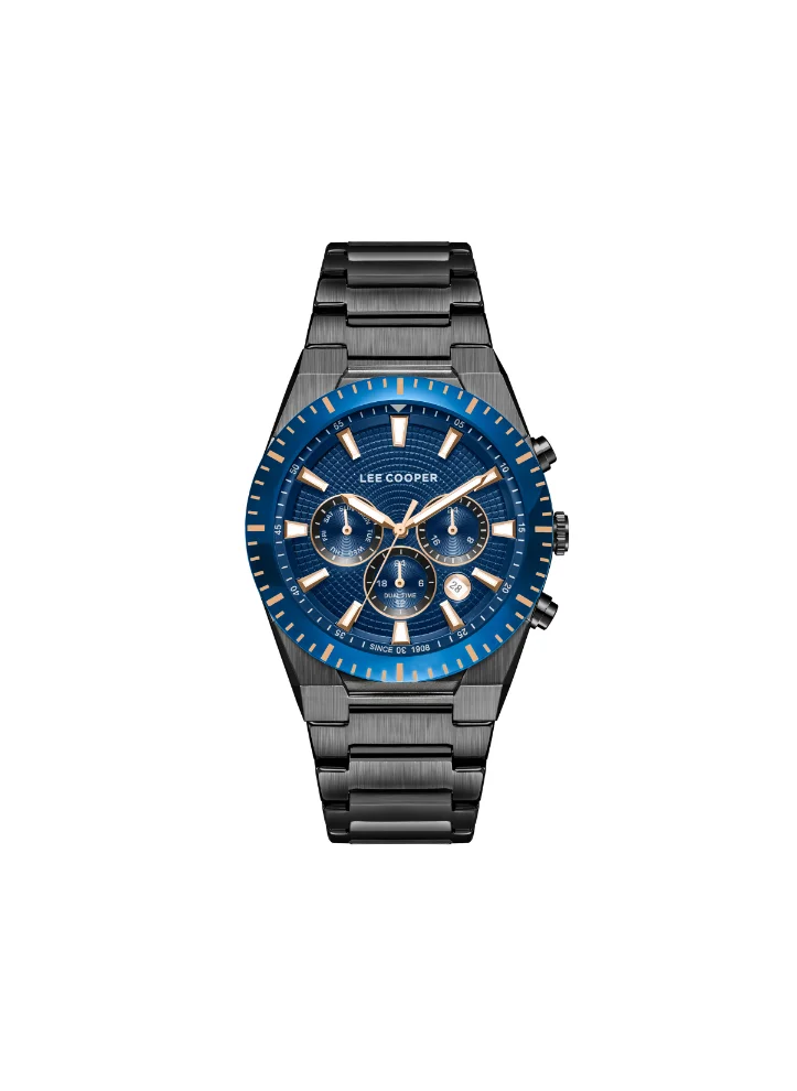 Lee Cooper LEE COOPER LC08100.090 Men's Multi Function Display Watch & Metal Strap Gray