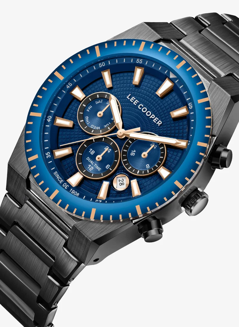Lee Cooper Men's Metal Multi Function Watch LC08100.090 - 42 mm