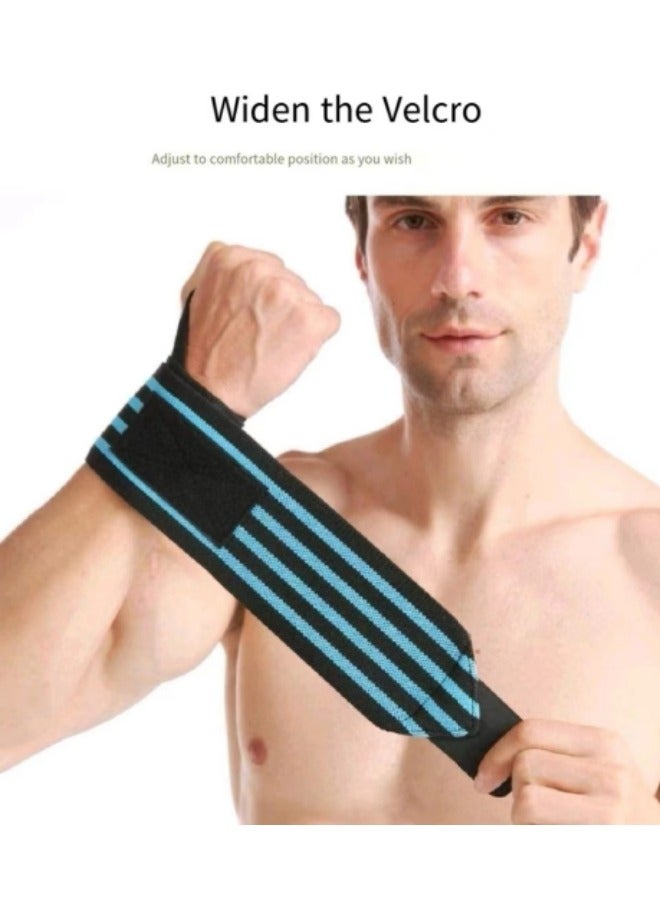 Generic Sports Strap Wristband, Adjustable Elastic Training Wristband, Blue/Black  - Image 2