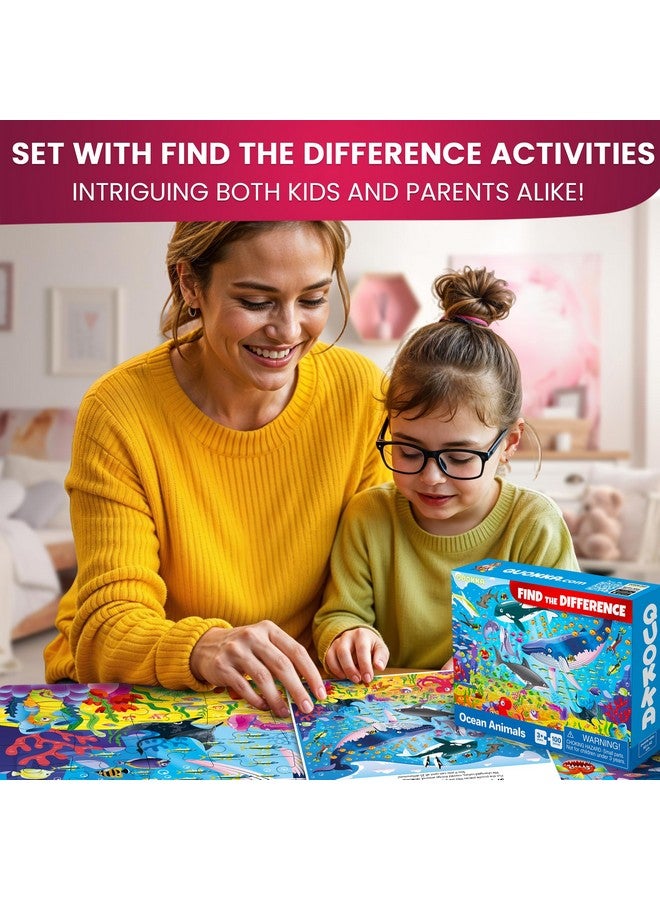 كوكا ألغاز QUOKKA المكونة من 100 قطعة للأطفال من سن 4 إلى 6 سنوات - ألغاز أرضية للأطفال من سن 6 إلى 8 سنوات - لعبة لتعلم حيوانات المحيط والغابات للأطفال من سن 8 إلى 10 سنوات - لعبة الصور المقطوعة للأطفال الصغار للأولاد والبنات من سن 3 إلى 5 سنوات - Image 4