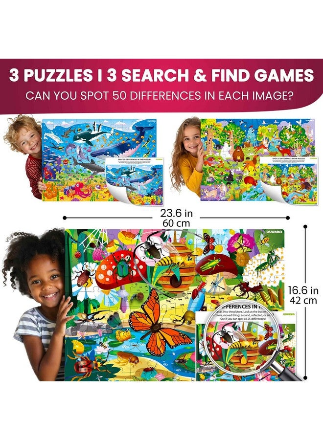 كوكا ألغاز QUOKKA المكونة من 100 قطعة للأطفال من سن 4 إلى 6 سنوات - ألغاز أرضية للأطفال من سن 6 إلى 8 سنوات - لعبة لتعلم حيوانات المحيط والغابات للأطفال من سن 8 إلى 10 سنوات - لعبة الصور المقطوعة للأطفال الصغار للأولاد والبنات من سن 3 إلى 5 سنوات - Image 2