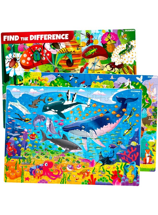 كوكا ألغاز QUOKKA المكونة من 100 قطعة للأطفال من سن 4 إلى 6 سنوات - ألغاز أرضية للأطفال من سن 6 إلى 8 سنوات - لعبة لتعلم حيوانات المحيط والغابات للأطفال من سن 8 إلى 10 سنوات - لعبة الصور المقطوعة للأطفال الصغار للأولاد والبنات من سن 3 إلى 5 سنوات - Image 1