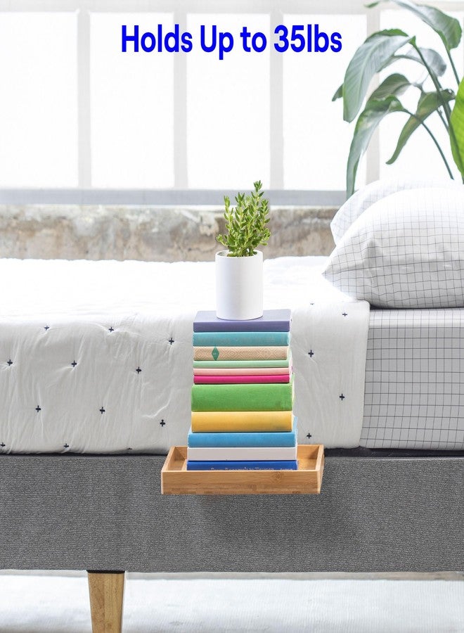 BedShelfie Bedside Shelf for Bunk Bed & Top Bunk, College Dorm Room & Loft Nightstand, Floating Bed Side Table Tray Storage - Natural Wood Slide - Image 4