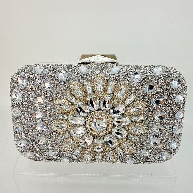 New Full-Diamond Small Square Bag Banquet Fashion Handbag Dress Diamond Evening Bag Women'S Versatile Crossbody Bag - Image 5