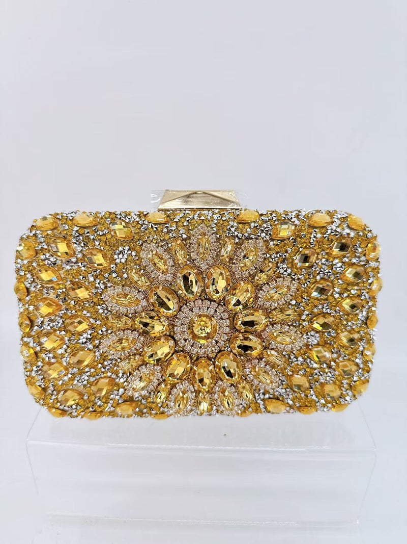 New Full-Diamond Small Square Bag Banquet Fashion Handbag Dress Diamond Evening Bag Women'S Versatile Crossbody Bag - Image 1