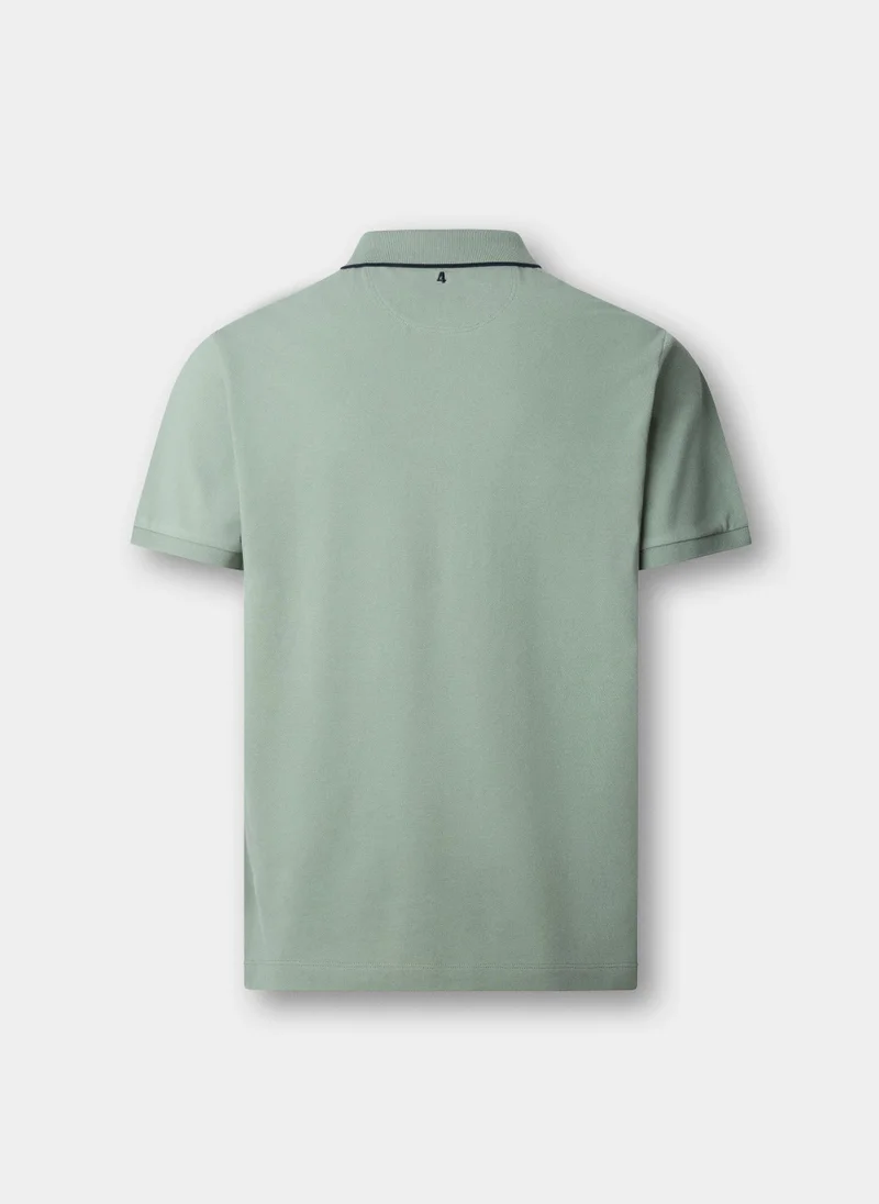 هاكيت Classic Fit Short Sleeve Number Polo