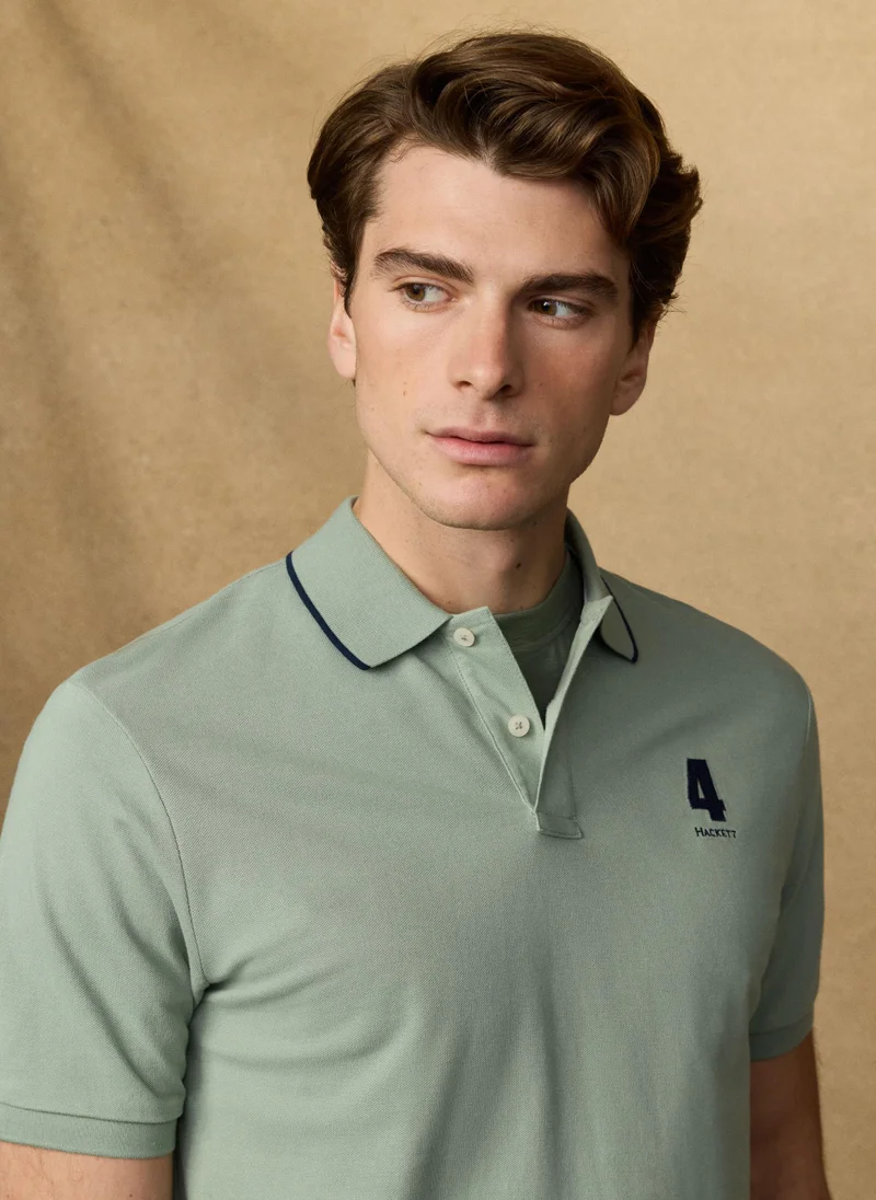 Hackett  Classic Fit Short Sleeve Number Polo for Men | Best Price UAE