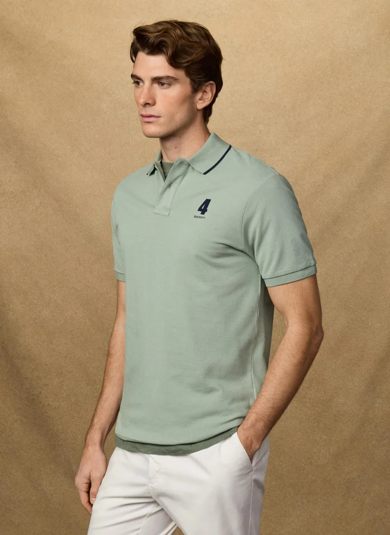 Hackett  Classic Fit Short Sleeve Number Polo for Men | Best Price UAE