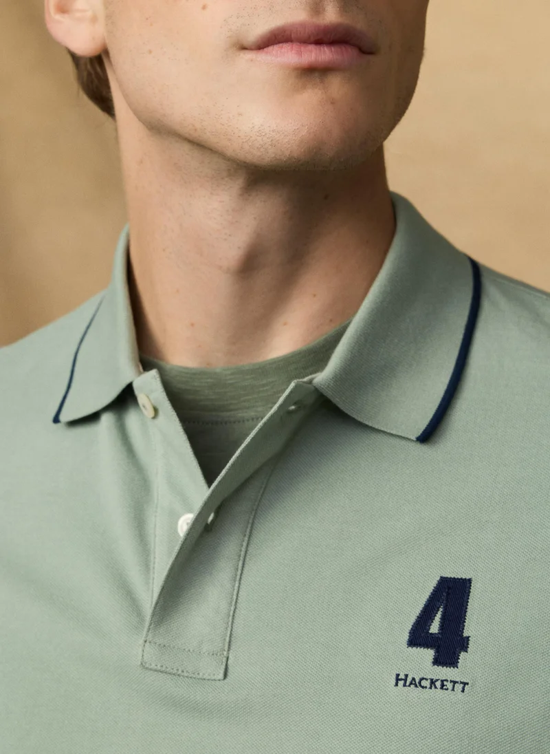 Hackett  Classic Fit Short Sleeve Number Polo for Men | Best Price UAE