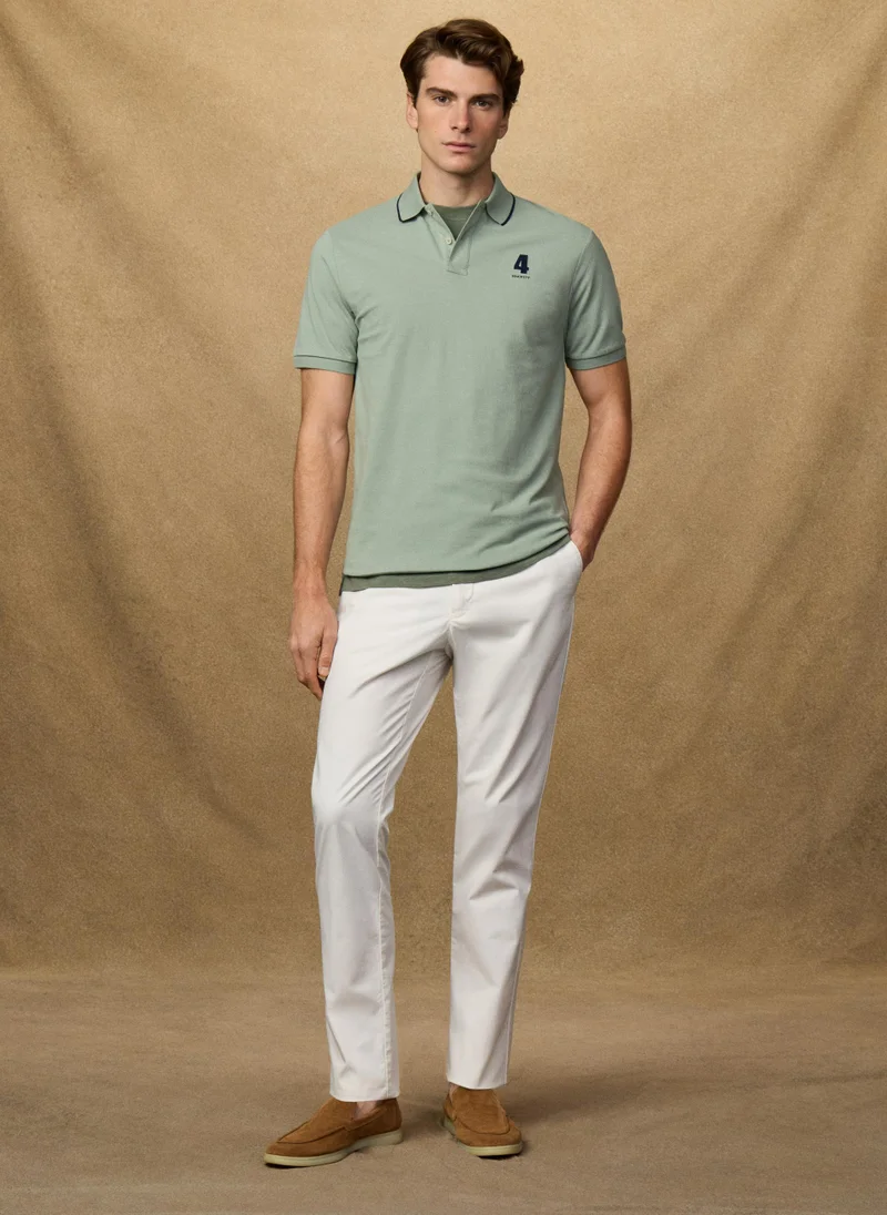 Hackett  Classic Fit Short Sleeve Number Polo for Men | Best Price UAE
