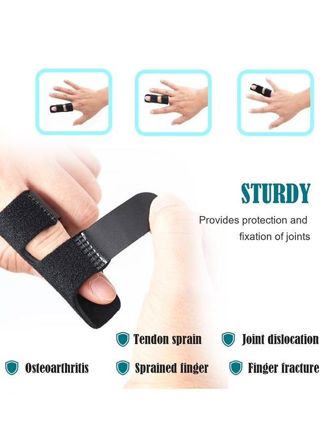 2PCS Black Universal Finger Splint Brace - Image 3