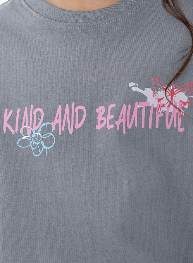 ستايلي تيشيرت قطن بطبعة جرافيك للفتيات - Image 3