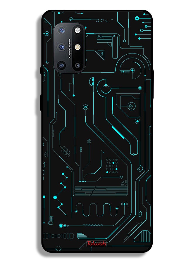 Tolwak OnePlus 8T Plus 5G Protective Case Cover Digital Art Circuits Minimalism Multiple Display - Image 2