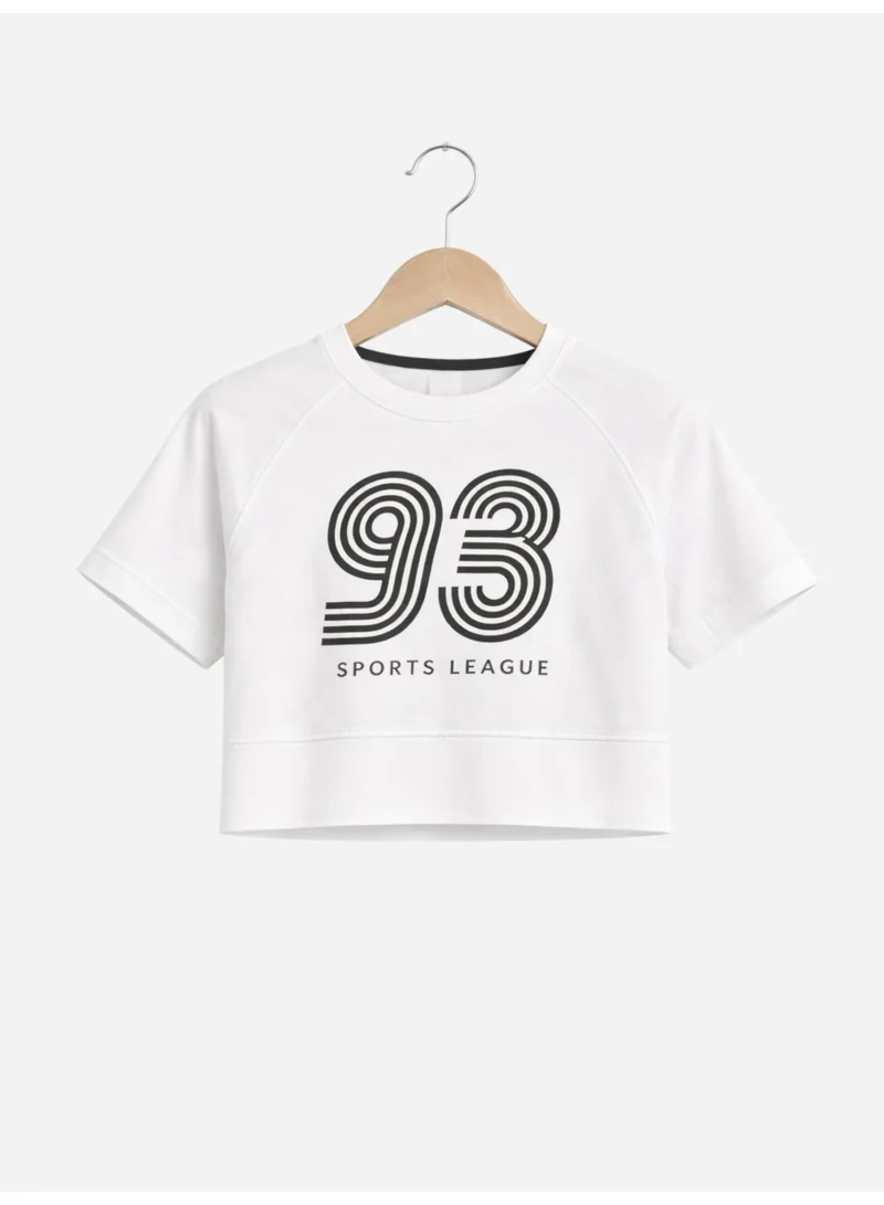 Victor And Jane  Girls 2 Pc Set “93 Sports League” T-Shirt & Pants Set – White & Brown for Women | Best Price UAE
