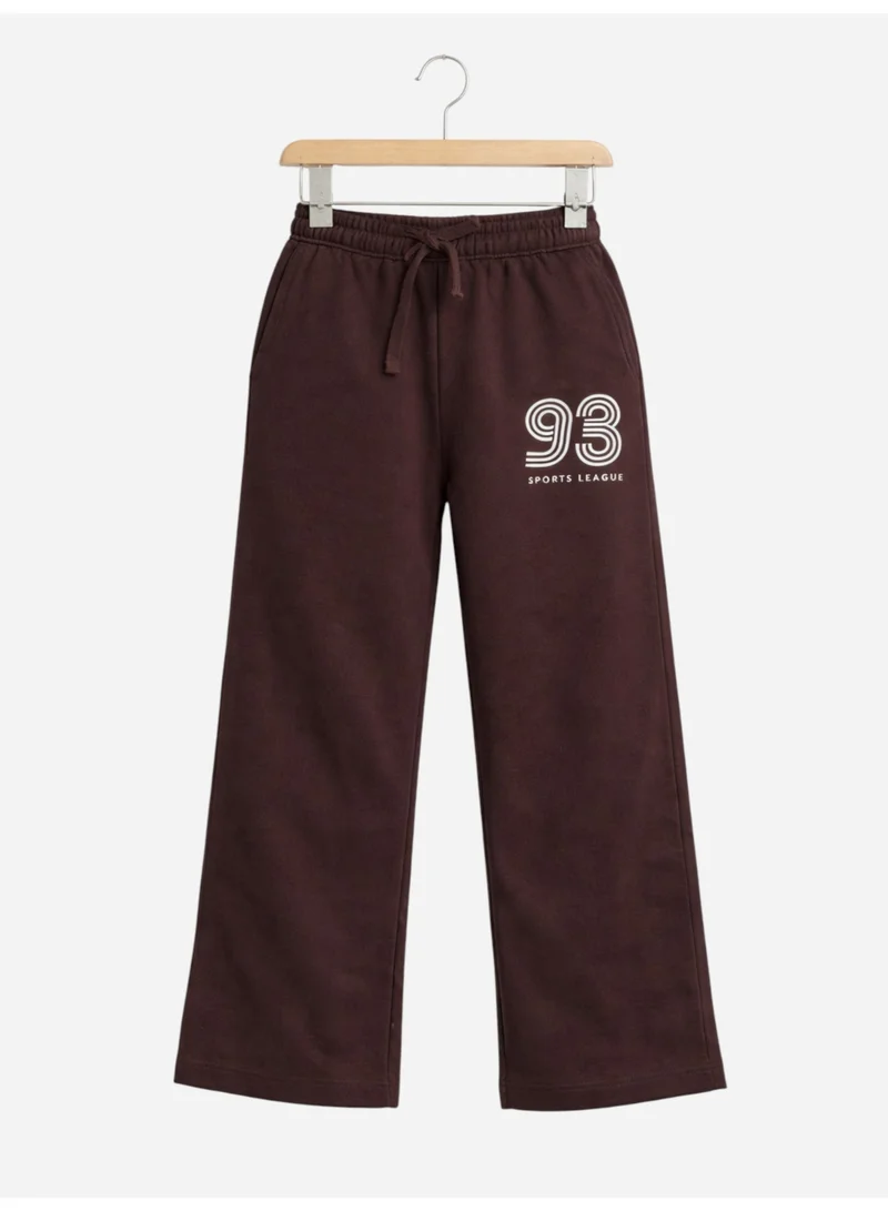 Victor And Jane  Girls 2 Pc Set “93 Sports League” T-Shirt & Pants Set – White & Brown for Women | Best Price UAE
