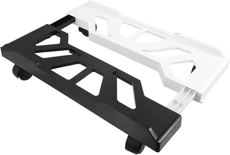 Adjustable Mobile CPU Tower Stand With Locking Caster Wheels Space Saving Computer Case Holder - Image 1