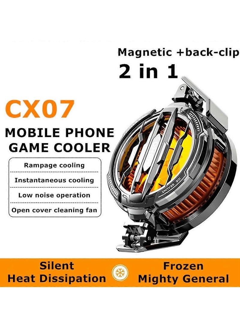 Memo CX07 Cell Phone Magnetic Cooler Fan – Fast Cooling Semiconductor for Smartphones Magnetic Attachment Ideal for Gaming Reduces Overheating - Image 3