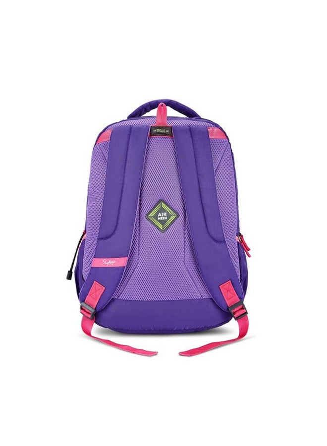 سكاي باجز حقيبة ظهر مدرسية من Skybags بنمط Drip 07 مطبوع عليه بوليستر (أرجواني، كبير) - Image 5