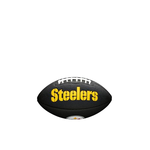 WILSON Sporting Goods NFL Pittsburgh Steelers Team Logo Football Black Mini Size - Image 1