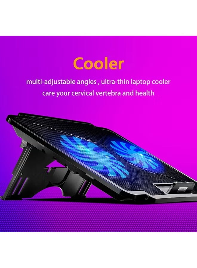 Adjustable Cooling Ventilator Black/Blue - Image 4