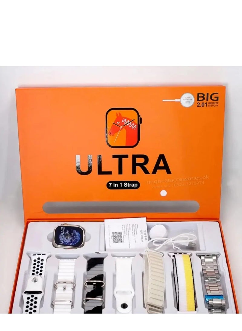 Ultra Smart Watch Ultra 7 in 1 – Multi-Strap Edition with 7 Colorful Different  - Image 2