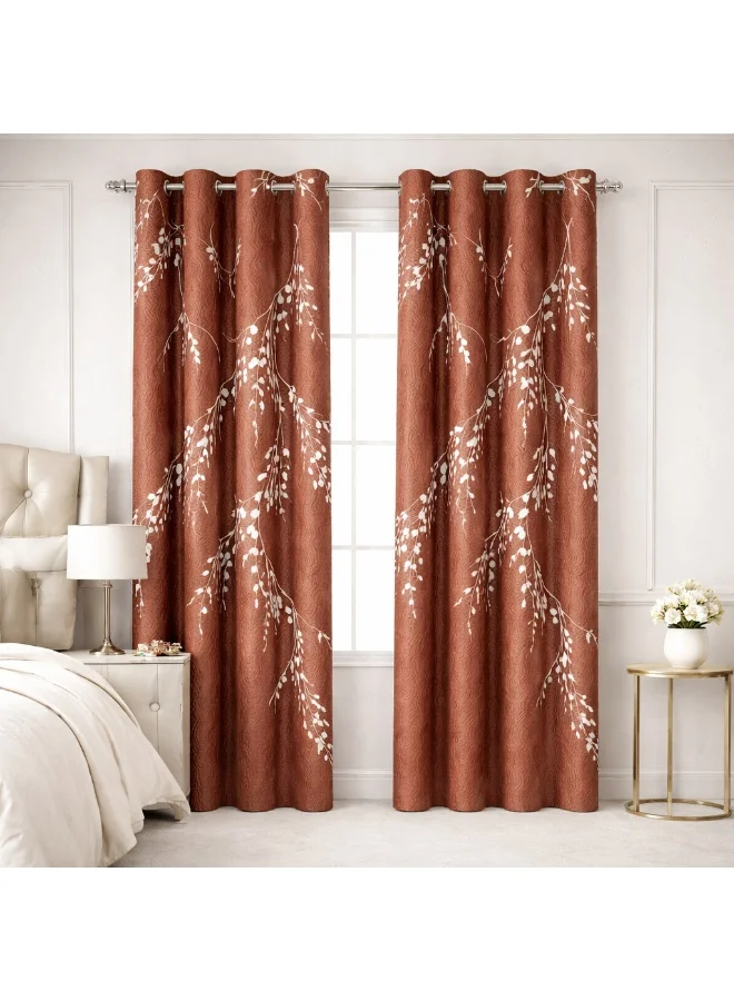 بليس كاسا ستائر نافذة Bliss Casa Indigo مكونة من قطعتين مقاس 240 × 140 سم - ستائر ذات فتحات صلبة لغرفة النوم وغرفة المعيشة - ستائر منزلية من القماش الفاخر