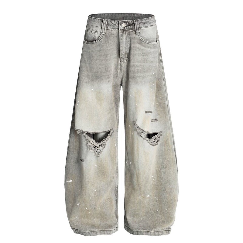 Unisex Classic Denim Jeans Loose Fit Daily Outdoor Wear - Image 1