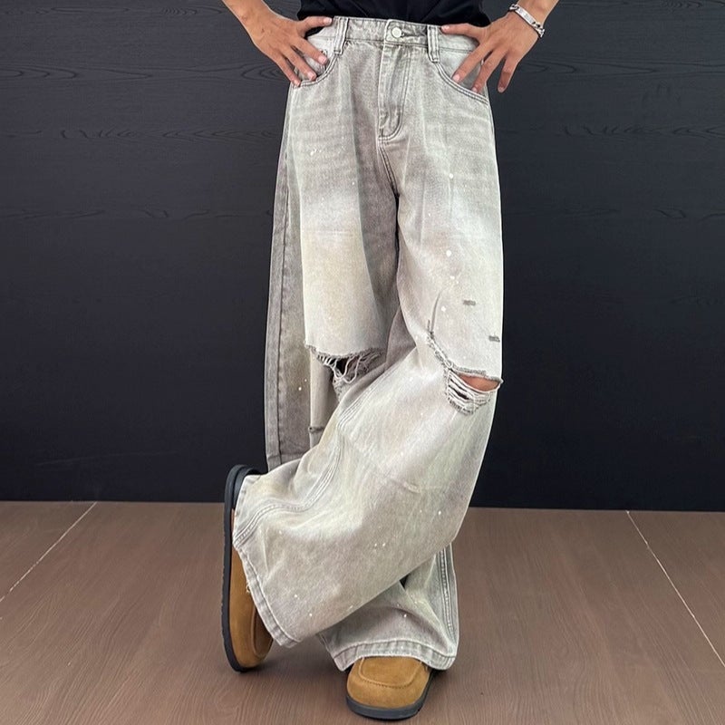Unisex Classic Denim Jeans Loose Fit Daily Outdoor Wear - Image 4