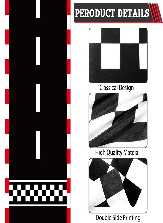 Oitnlaughter Racing Party Decorations Race Car Birthday Traffic Light Gift Boxes Floor Running Mat Checkered Black and White Racing Flag for Race Car Start Your Engines Kids Boys Baby Shower Party Supplies - Image 3