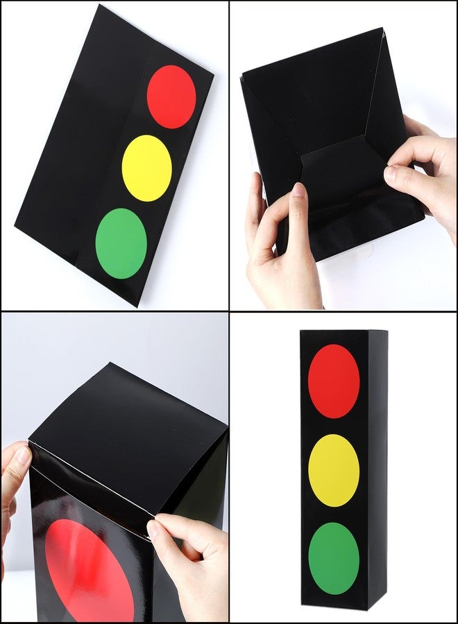 Oitnlaughter Racing Party Decorations Race Car Birthday Traffic Light Gift Boxes Floor Running Mat Checkered Black and White Racing Flag for Race Car Start Your Engines Kids Boys Baby Shower Party Supplies - Image 4