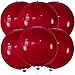 KatchOn Big Metallic Ruby Red Balloons 22 Inch Pack of 6 Round 4D Mylar Balloon for Valentines Day Decorations Valentines Balloons for Galentines Decorations Red Party Decoration Birthday - Image 2