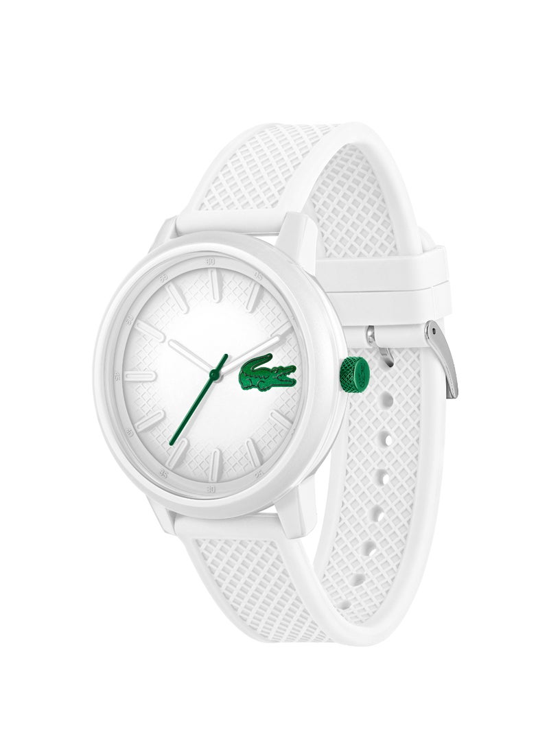 LACOSTE Round Analog Men's White Case Watch - 2011315  - Image 2
