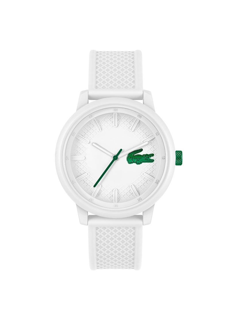 LACOSTE Round Analog Men's White Case Watch - 2011315  - Image 1