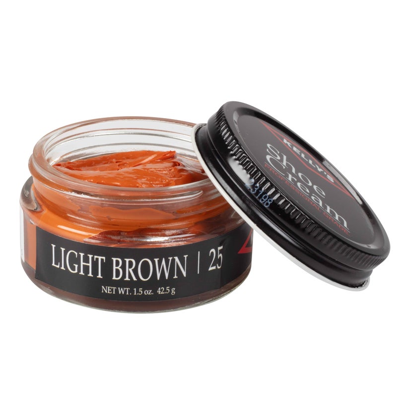 KELLYS Kelly's Light Brown Shoe Polish 1.5 oz - Professional Leather Shoe Cream - Image 1