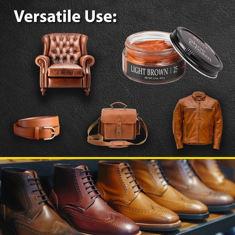 KELLYS Kelly's Light Brown Shoe Polish 1.5 oz - Professional Leather Shoe Cream - Image 4