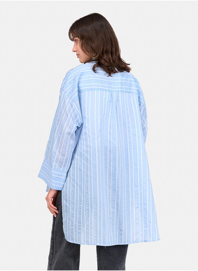 Clue Striped High Low Shirt  - Image 3