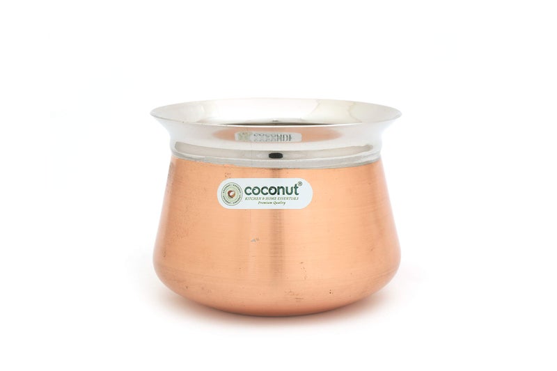 Coconut Stainless Steel Gala FC Copper Handi/Cookware (Without Handle & Lid) - 1 Unit - Capacity -600ML - Image 1