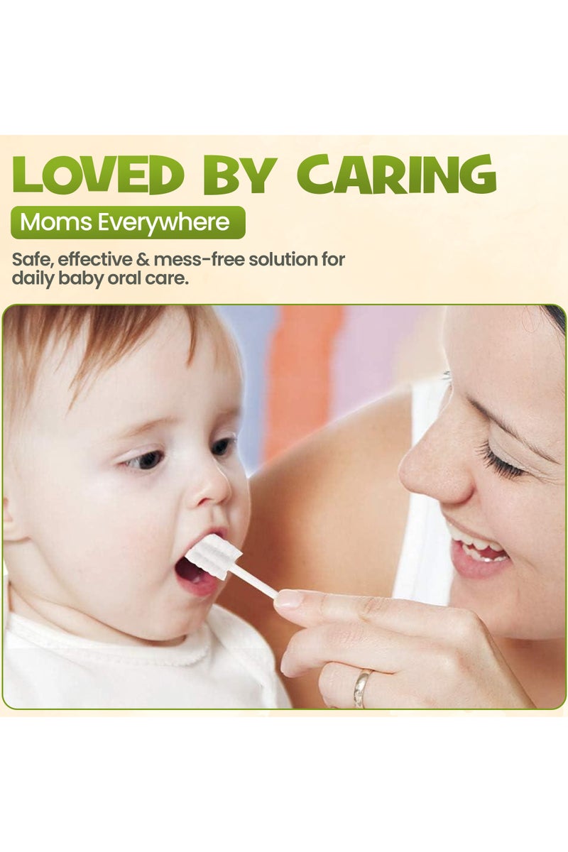 Enfant 30Pcs Baby Oral Cleaner Tooth Tongue Brush Infant Tongue Cleaner Baby Tongue Cleaner, Baby Toothbrush For Babies Soft Gauze For Baby Pure Cotton 100% Sterilized Cotton Soft And Wrinkle-Free - Image 5
