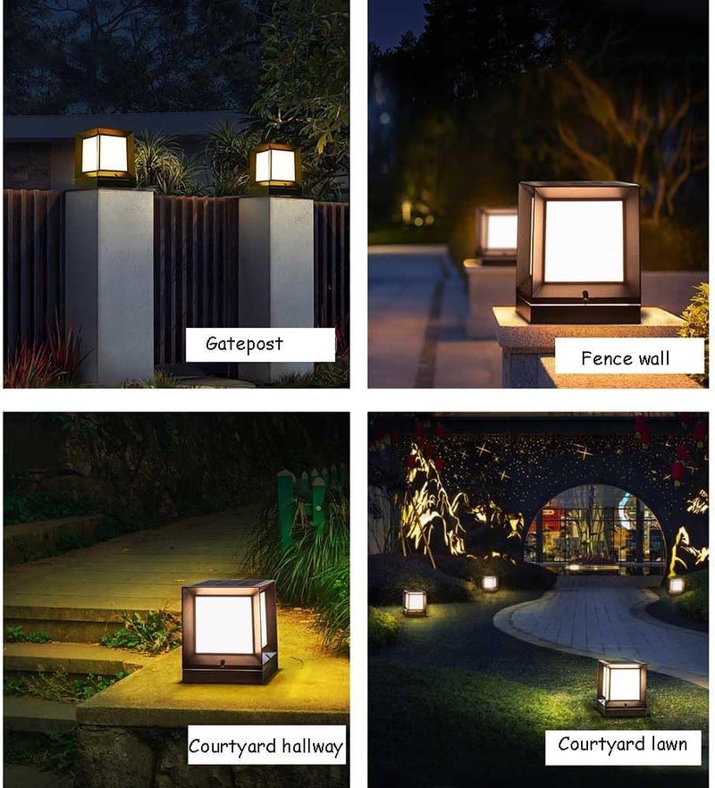 XERGY Modern Design Solar LED Pillar Light with Remote for Outdoor Gate & Garden – Waterproof, Dimmable, 1800mAh Battery, 3 Color Modes, Timer - Image 5