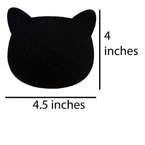 Mokoboho Premium Absorbent All-Natural 100% Wool Felt Cork-Backed Cat Head Drink Coasters (4 Mixed) - Image 2