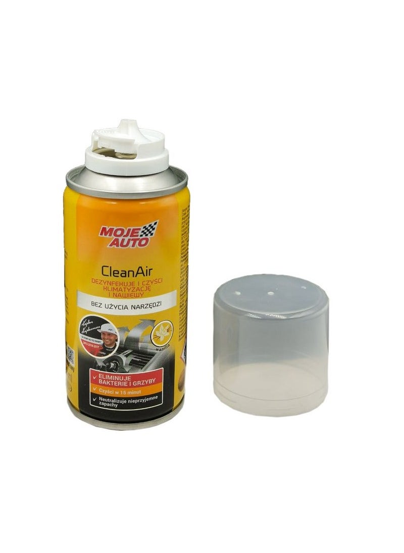 Moje Auto - Clean Air AC Cleaner Vanilla Flavour Refresher For Automotive, Car Air Freshener & Purifier 150ml  MOJE AUTO - Image 1