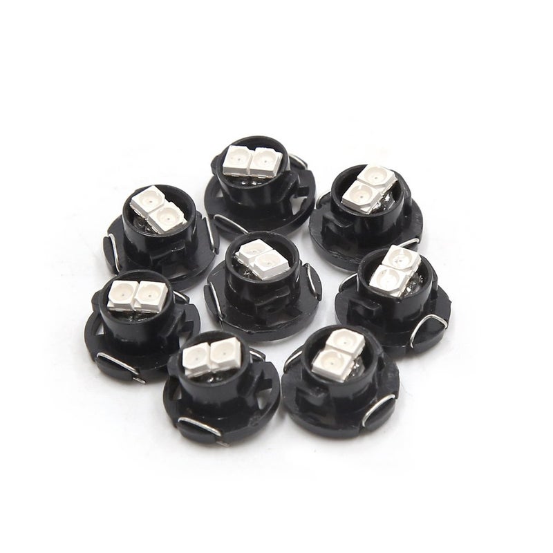 uxcell sourcingmap 8Pcs Green 5050 Car T4.7 LED Wedge Dashboard Light Bulb Interior - Image 1