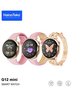 G12 mini Smart Watch With Round Shape AMOLED Display 3 Pair Straps and Charging Cable Designed For Women - pzsku/Z750B78BA8F9A9B8A78C3Z/45/_/1736853427/2548cc6c-1d34-4359-934c-a44ff8d65b0e